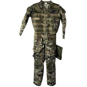 TEETOT CAMO SPECIAL FORCES Military 2 Piece COSTUME Childs Dress Up Size 7-8